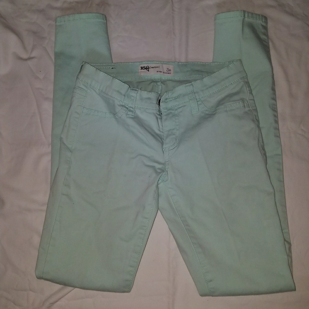 Mint skinny jeans